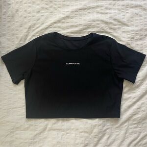 Alphalete Black Jersey Crop Top